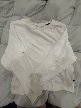 On running oversized sweatshirt